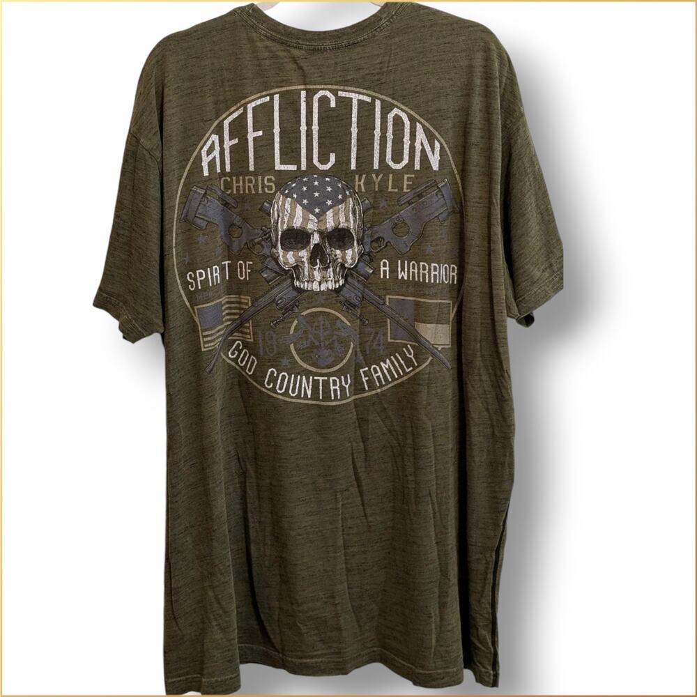 AFFLICTION Short Sleeve T-shirt Chris Kyle Men's 3X